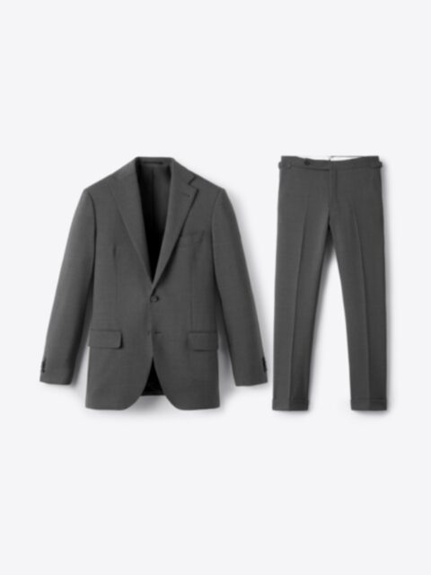 Dark Grey Heavy Fresco Allen Suit - Custom Fit Tailored Clothing