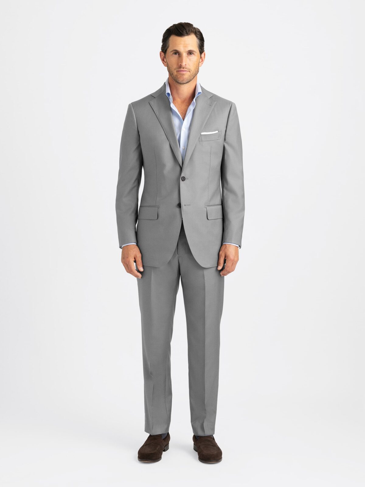 Navy SHIPS CANONICO WOOL S110's TROUSERS SET Tailored Fit Havana