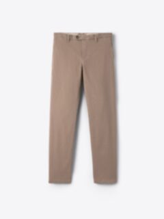 Brenta Charcoal Brushed Stretch Cotton Chino - Custom Fit Pants