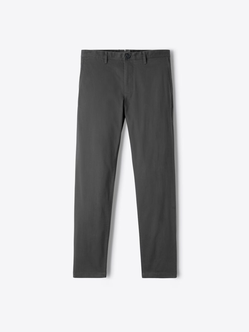 Modena Charcoal Peached Stretch Cotton Chino