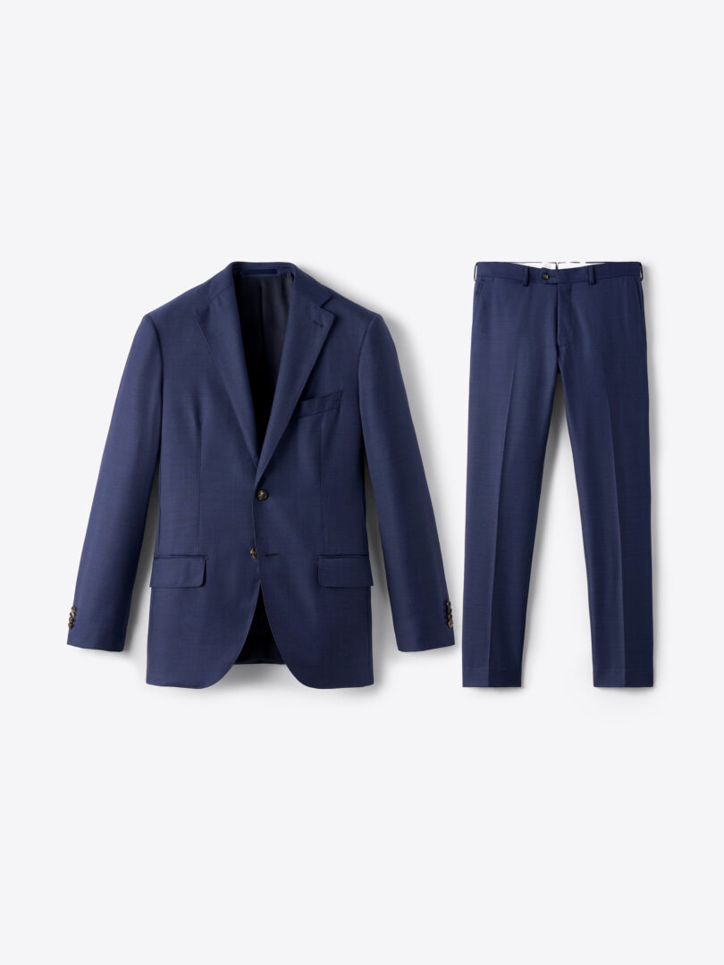 Men’s VBC Blue S110s Sharkskin Allen Suit Thumb