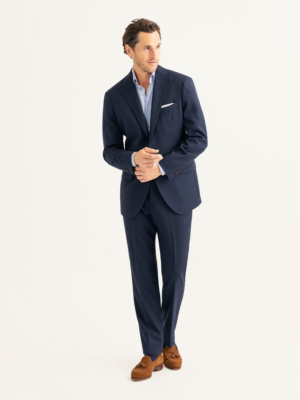 blue dress pant Banana Republic Men's Slim Wrinkle-Resistant Dress Pant Navy Blue Size 32W 32L