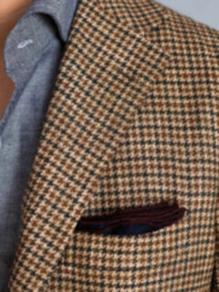 Grey Gun Check Tweed Waverly Jacket - Custom Fit Tailored Clothing