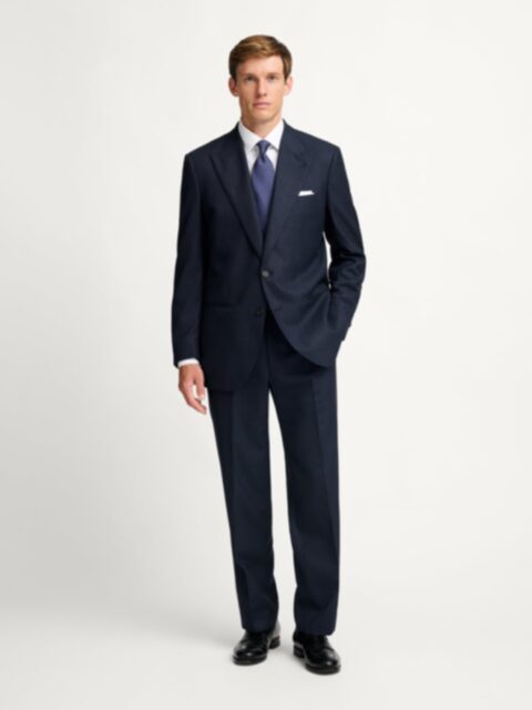 Drago Navy Birdseye S130s Allen Suit - Custom Fit Tailored Clothing