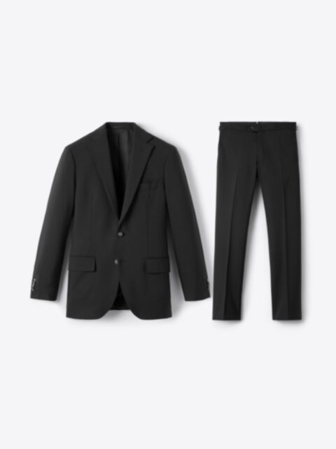 Black Heavy Fresco Allen Suit - Custom Fit Tailored Clothing
