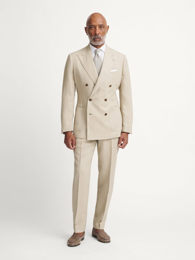 Spence Bryson Beige Irish Linen Carmine Suit Thumb Detail