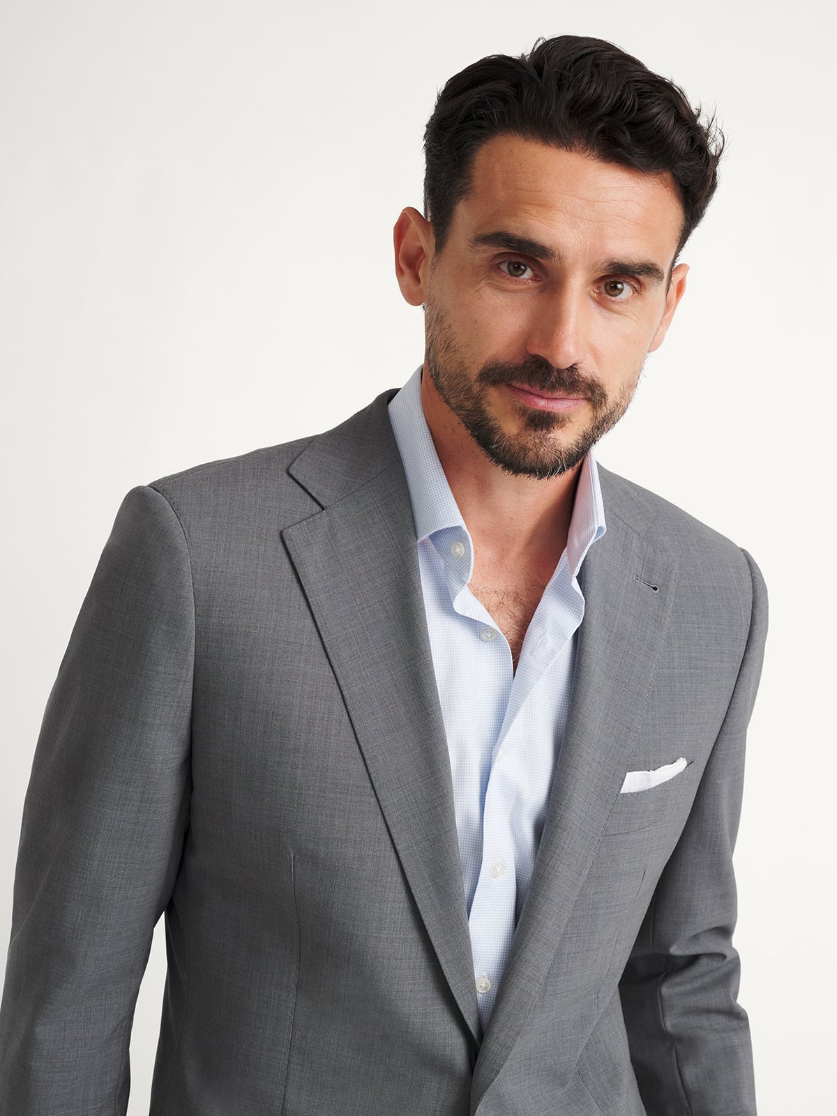 Light Grey Stretch Allen Suit - Custom Fit Tailored Clothing