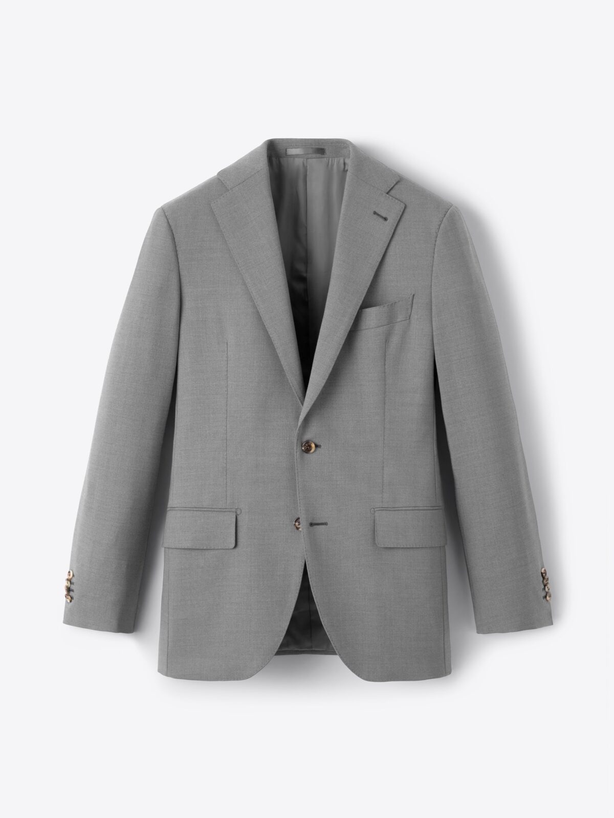 Grey Melange Allen Suit with Side Tab Dress Pants