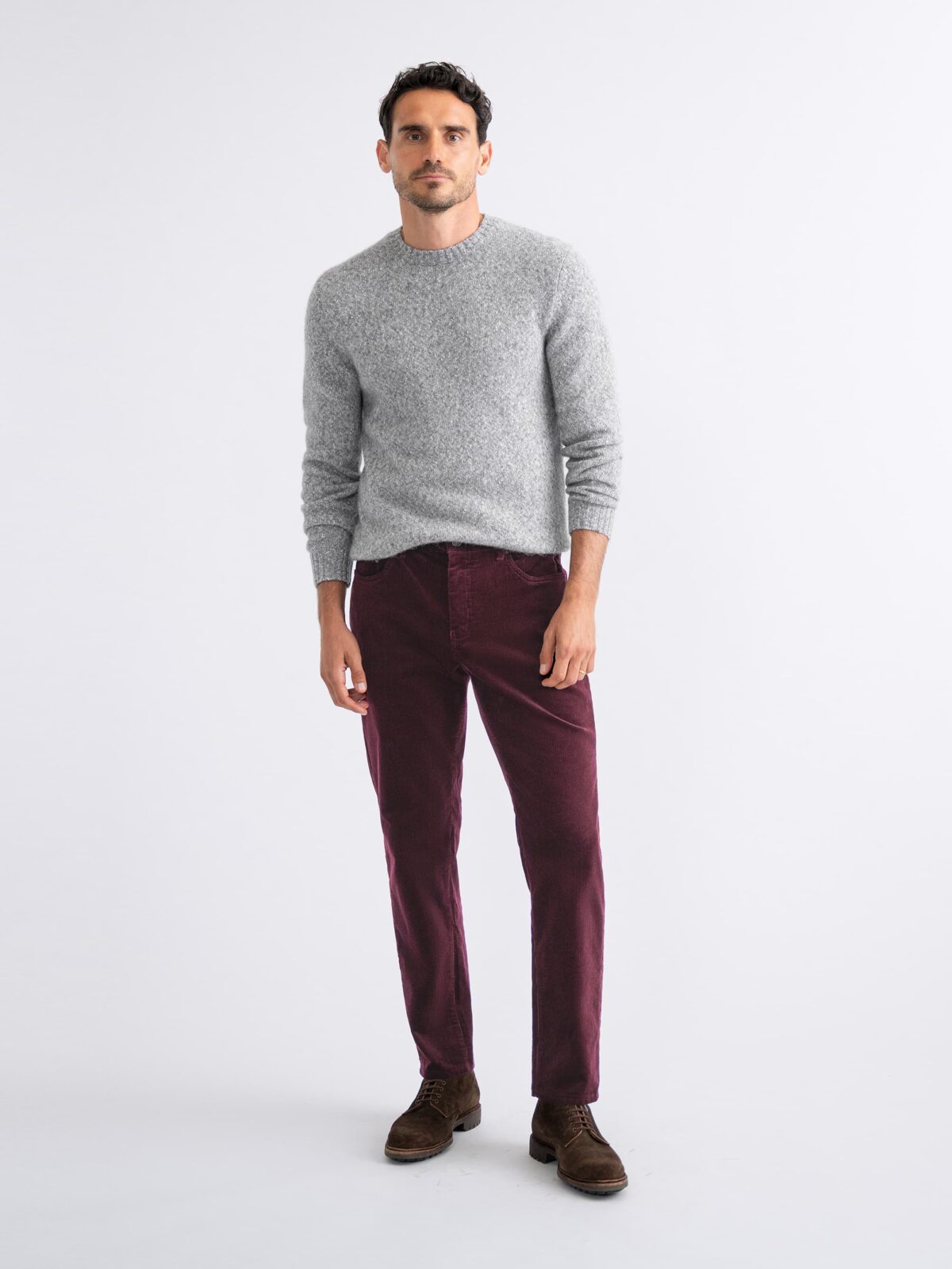 Dark Purple Corduroy Pants Outfits For Men (14 ideas & outfits