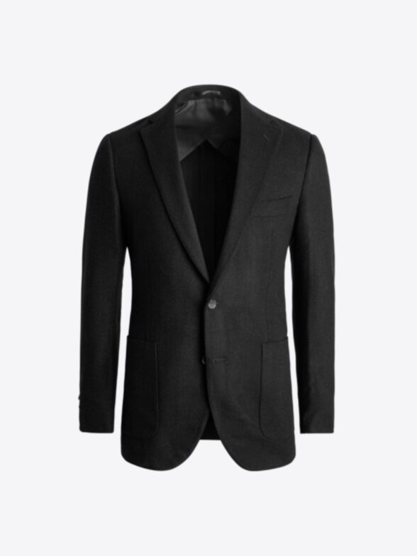 Thumb Photo of Black Wool Cashmere Flannel Bedford Jacket