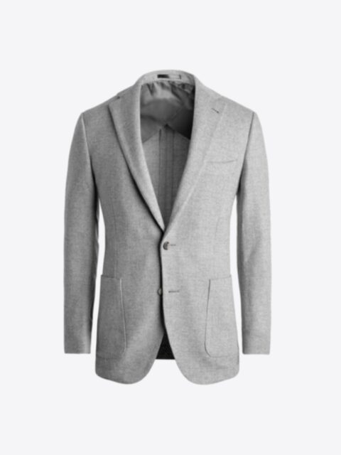 Suggested Item: Light Grey Herringbone Wool Cashmere Flannel Bedford Jacket
