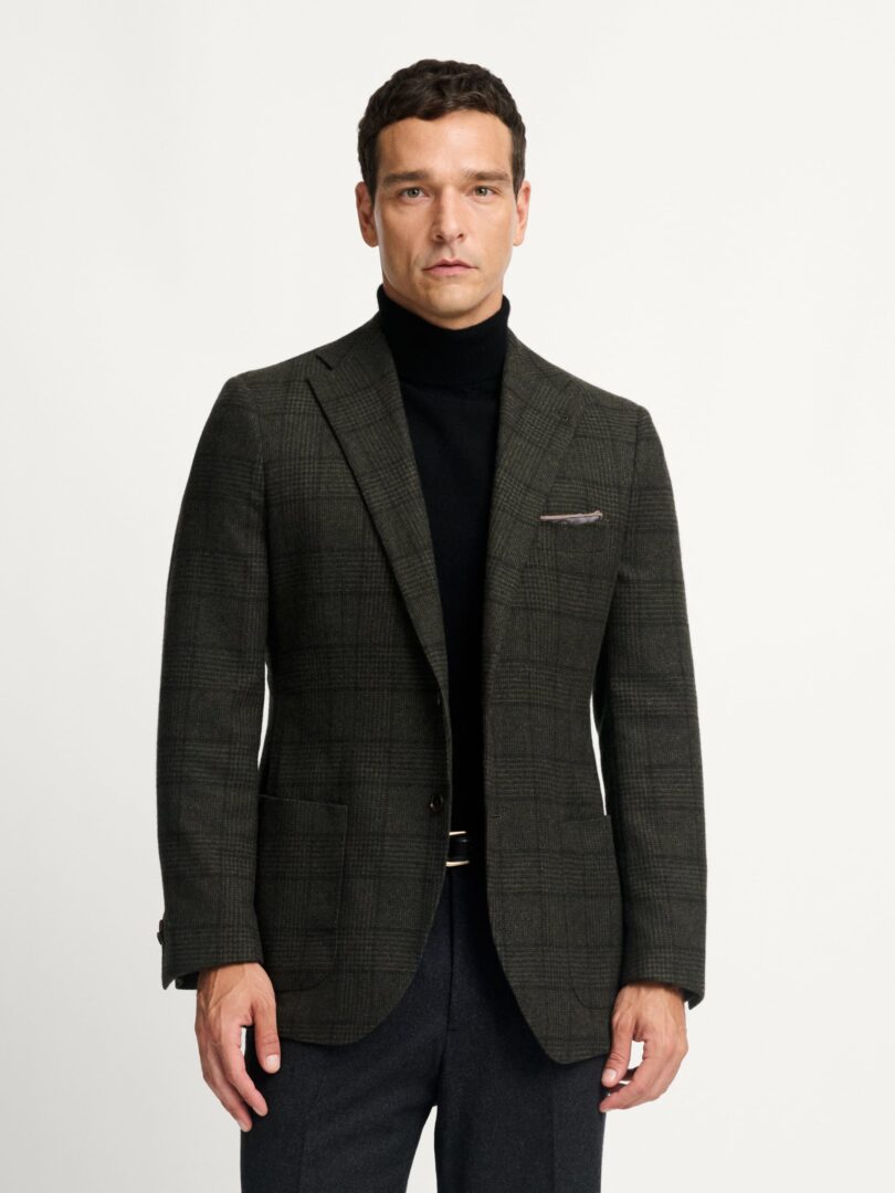 Angelico Moss Glen Plaid Italian Wool Flannel Thumb Detail