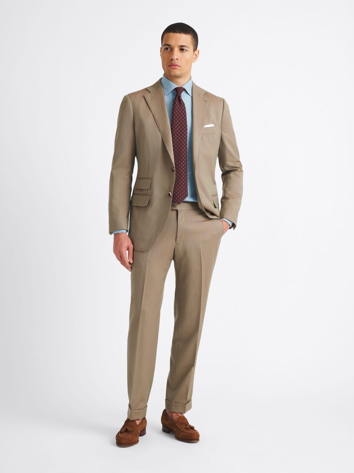 Drago S130s Solaro Bedford Suit - Custom Fit Tailored Clothing