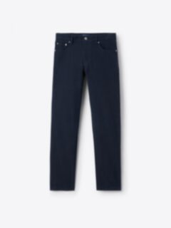 Shop Biella Navy Stretch Moleskin 5-Pocket