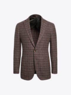 Shop VBC Brown Guncheck Flannel Bedford Jacket