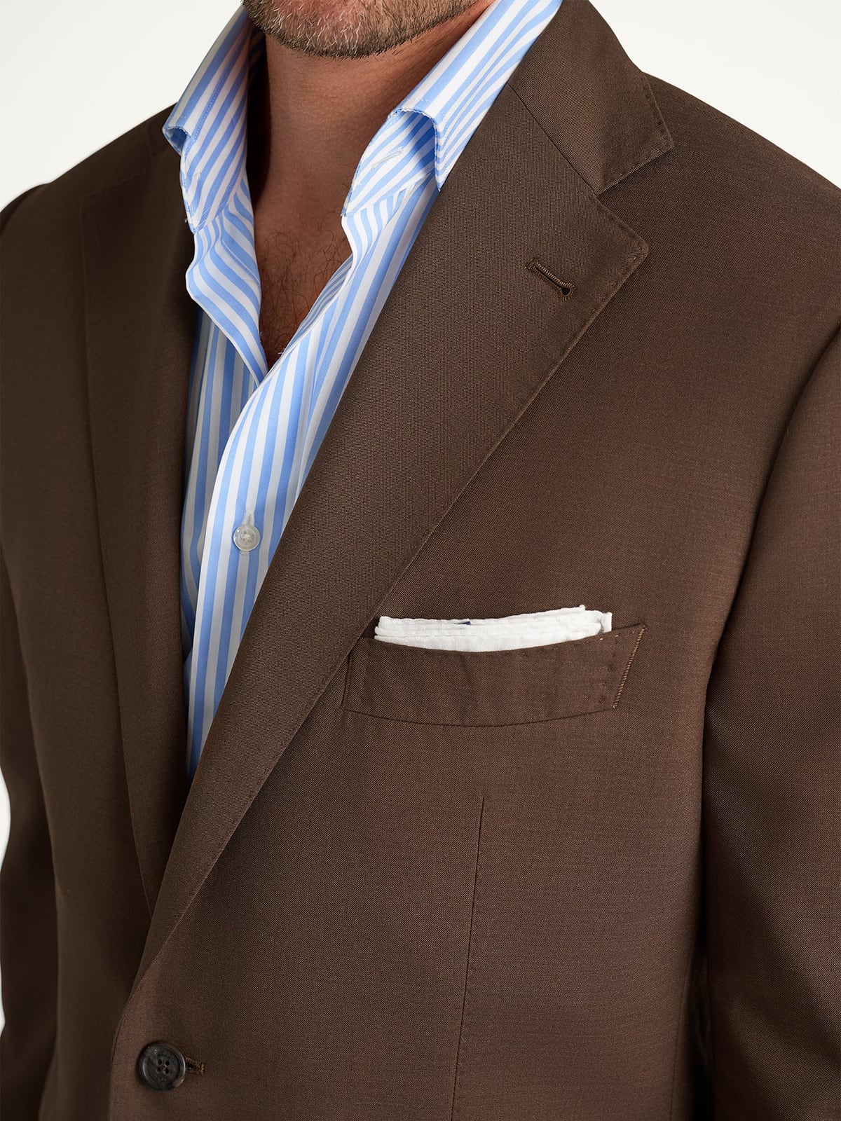 Drago Tobacco S130s Tropical Wool Suit - Custom Fit Tailored Clothing