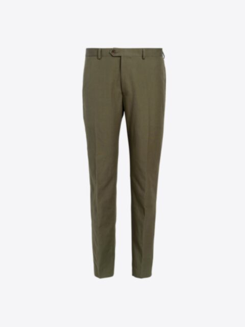 Olive Cotton and Linen Dress Pant - Custom Fit Tailored Clothing
