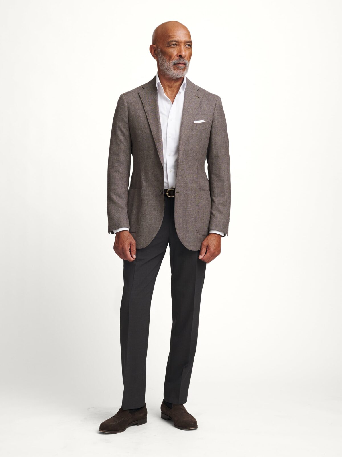 Reda Taupe Hopsack Bedford Jacket - Custom Fit Tailored Clothing