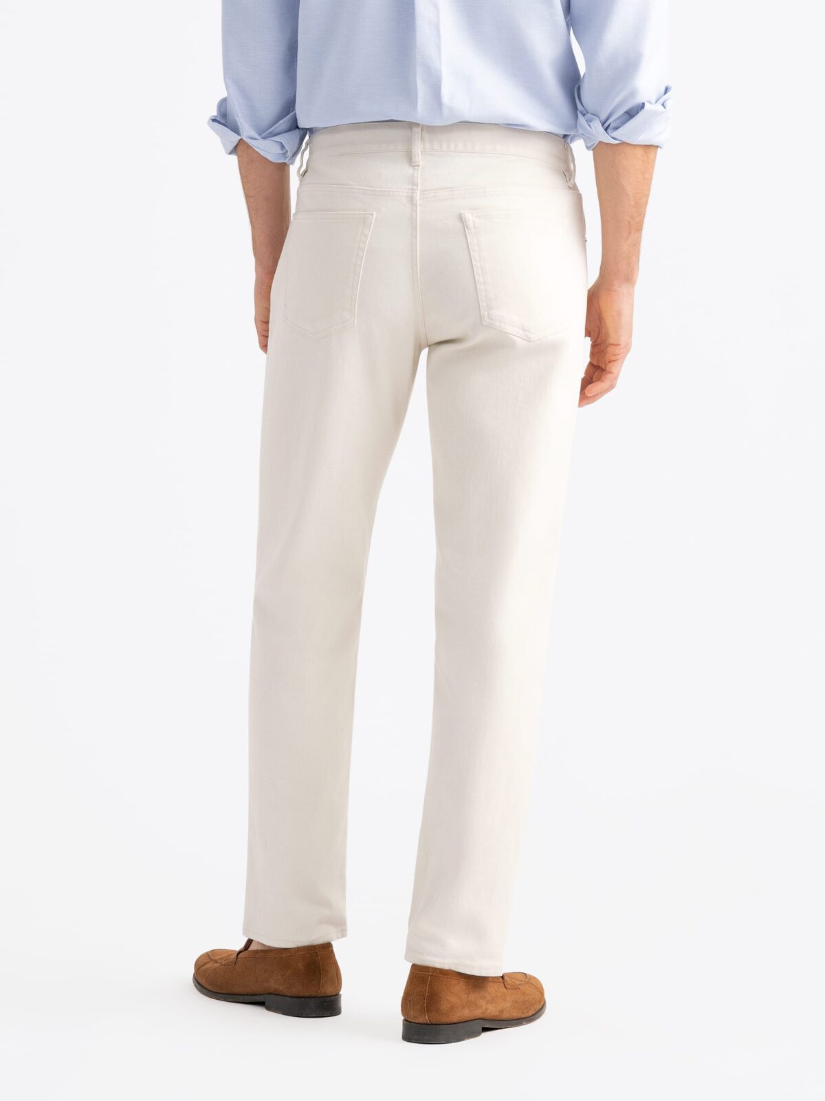 Akita Cream Stretch Organic Slub Twill 5-Pocket - Custom Fit Pants