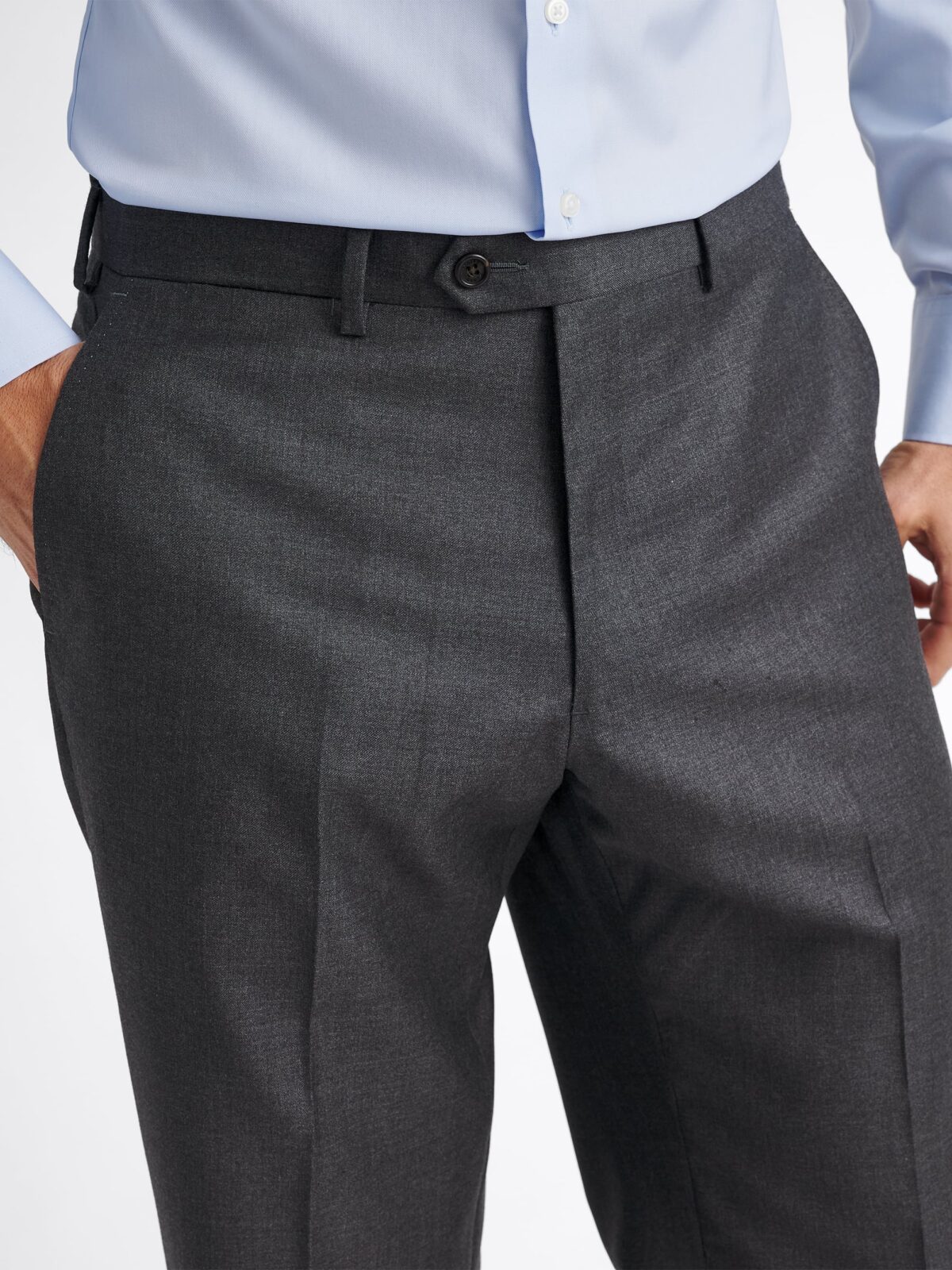 VBC Grey S110s Wool Dress Pant - Custom Fit Tailored Clothing