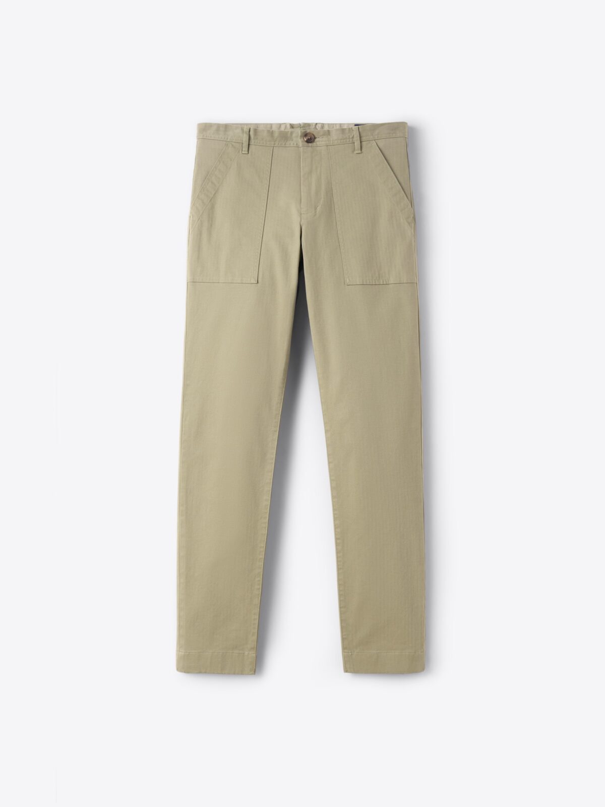 Khaki Herringbone Canvas Fatigue Pant - Custom Fit Pants