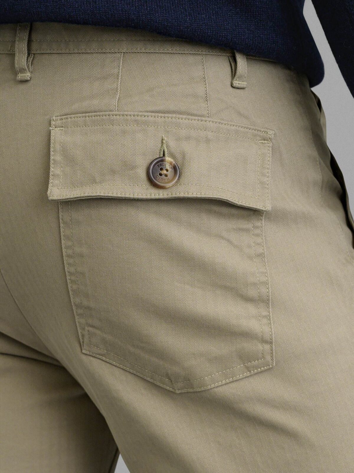 Side Pockets Suspender Pants KHAKI