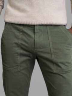 Thyme Herringbone Canvas Fatigue Pant