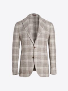 Shop Waverly Beige Plaid Wool Blend Jacket