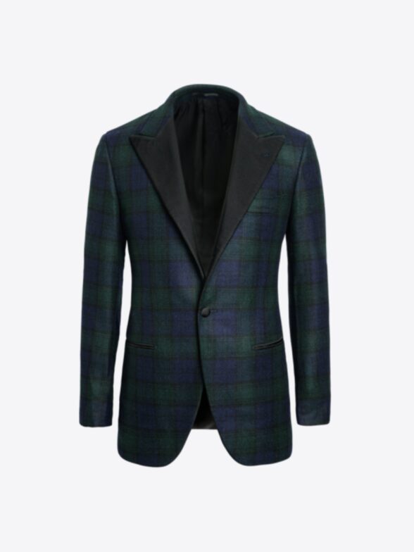 Thumb Photo of Peak Lapel Black Watch Wool Cashmere Dinner Jacket