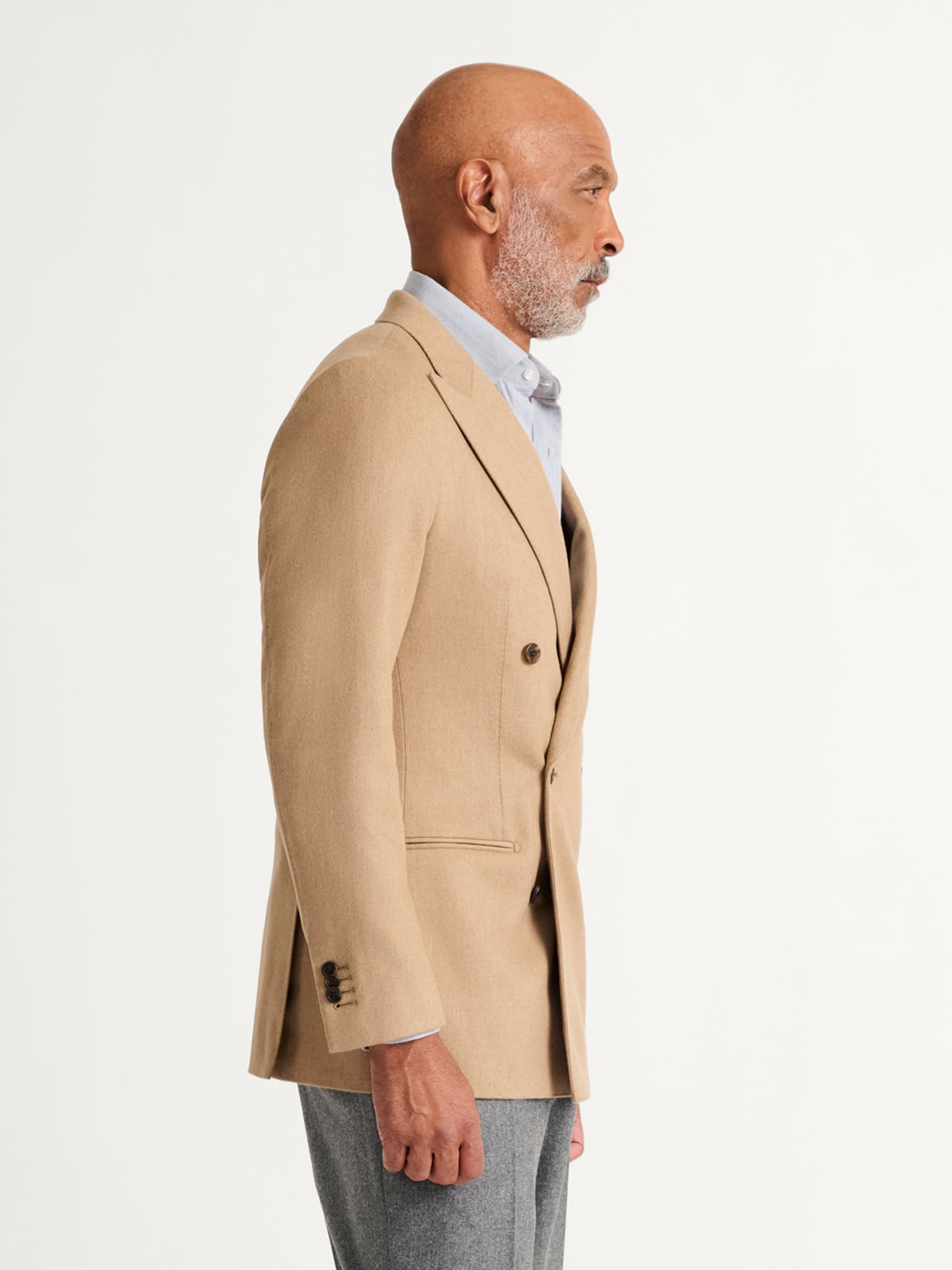 Veste Costume Vintage Homme 100% Poil De Chameau - Marque Roundtree & Yorke, Taille 44, Marron