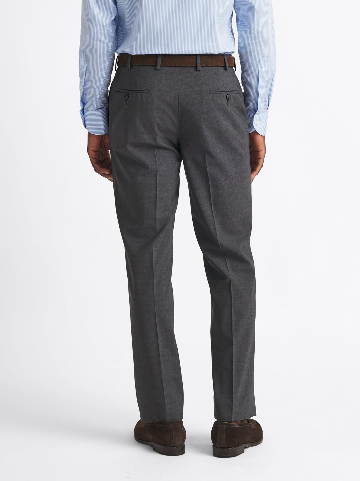 Grey Wool Stretch Dress Pant - Custom Fit Tailored Clothing