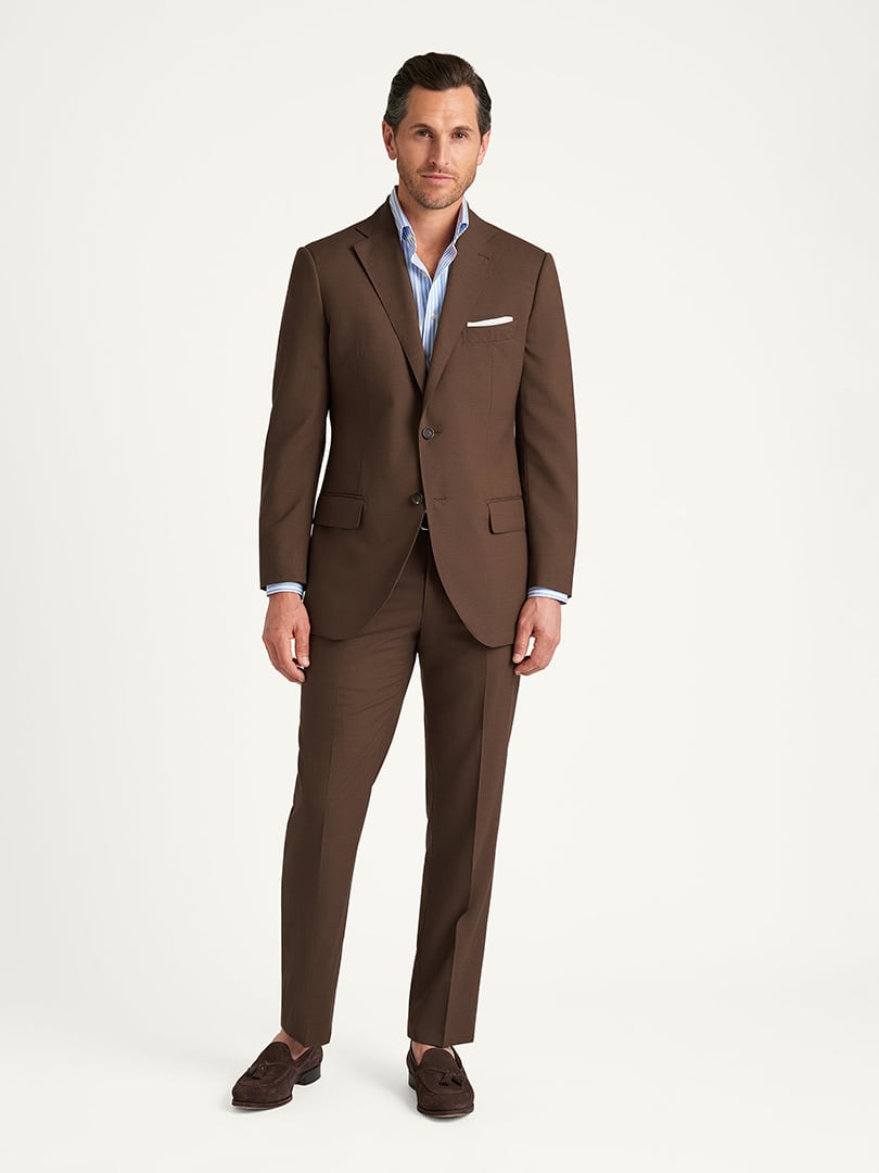 Drago Tobacco S130s Tropical Wool Suit Thumb Detail