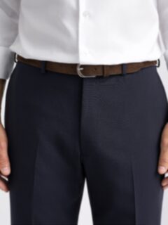 Navy Wool Stretch Dress Pant - Custom Fit Tailored Clothing