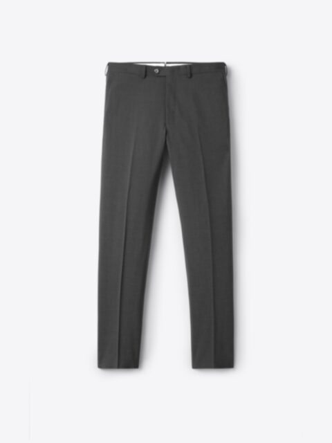 Natural Stretch Twill Suit Pants - Charcoal | Charles Tyrwhitt