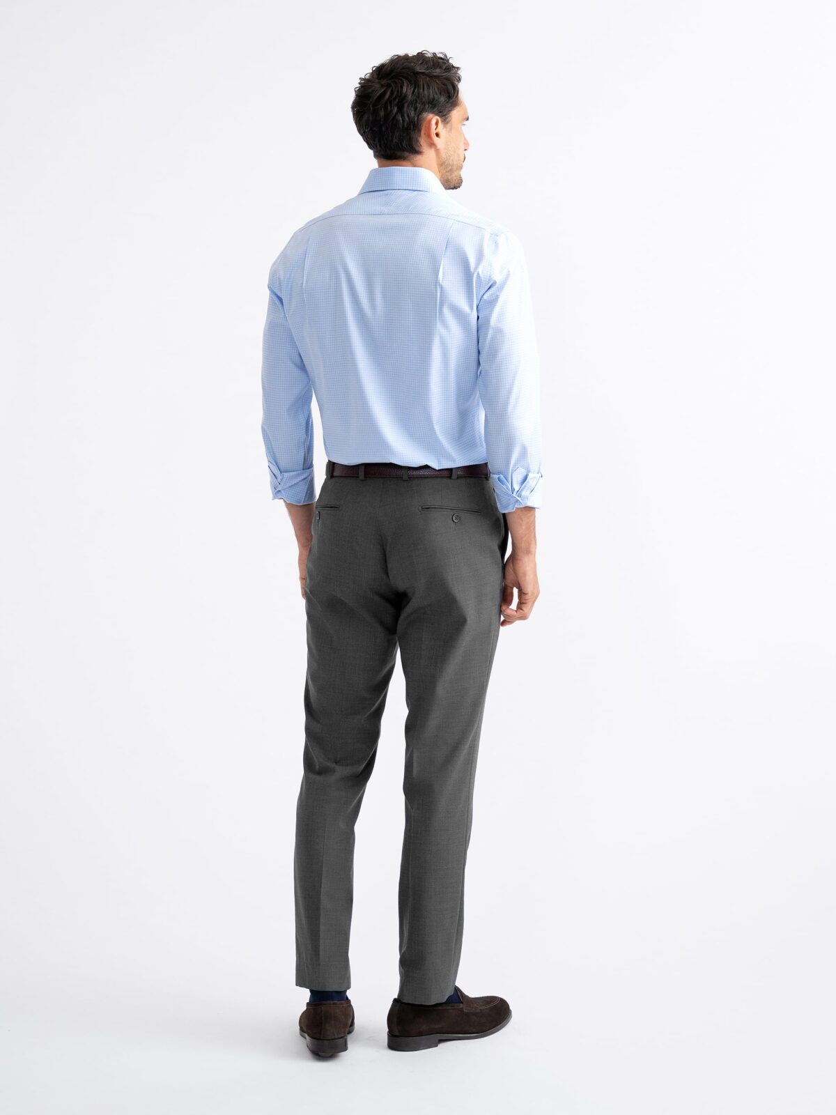 Grey Wool Stretch Dress Pant - Custom Fit Tailored Clothing