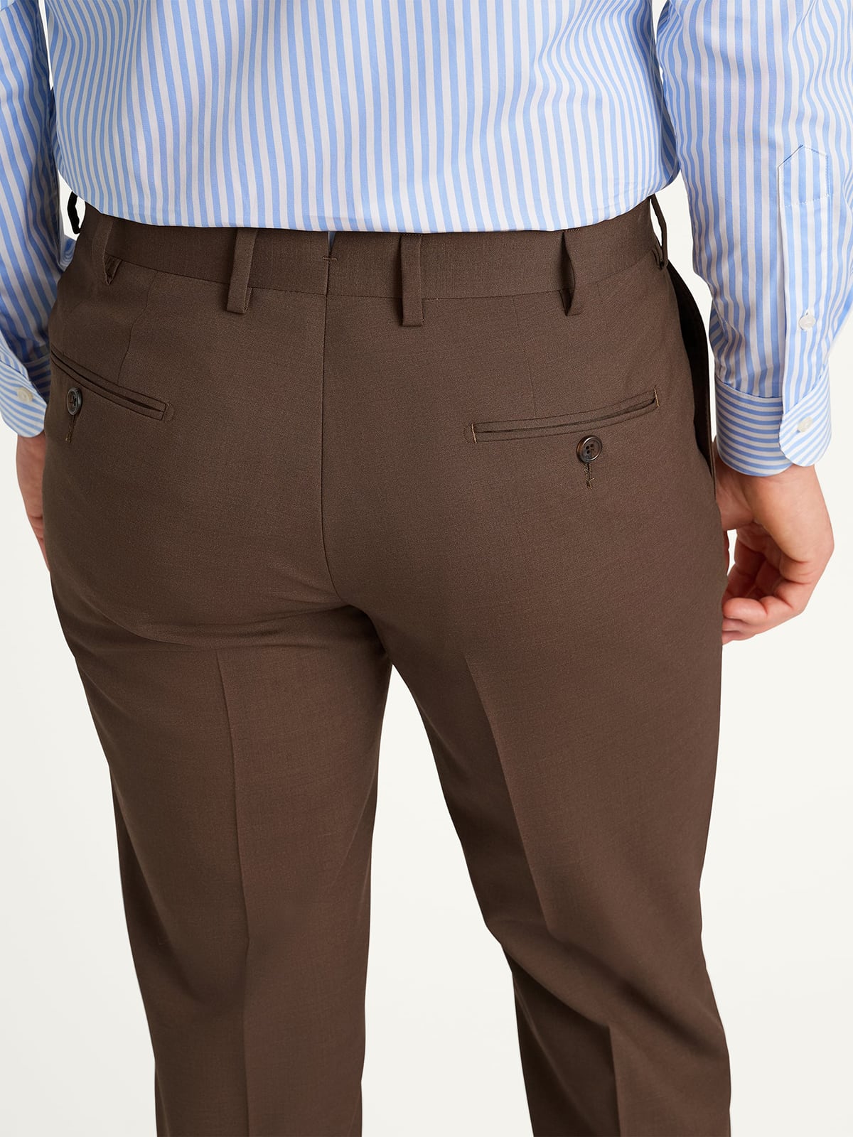 Drago Tobacco S130s Tropical Wool Dress Pant - Custom Fit Tailored