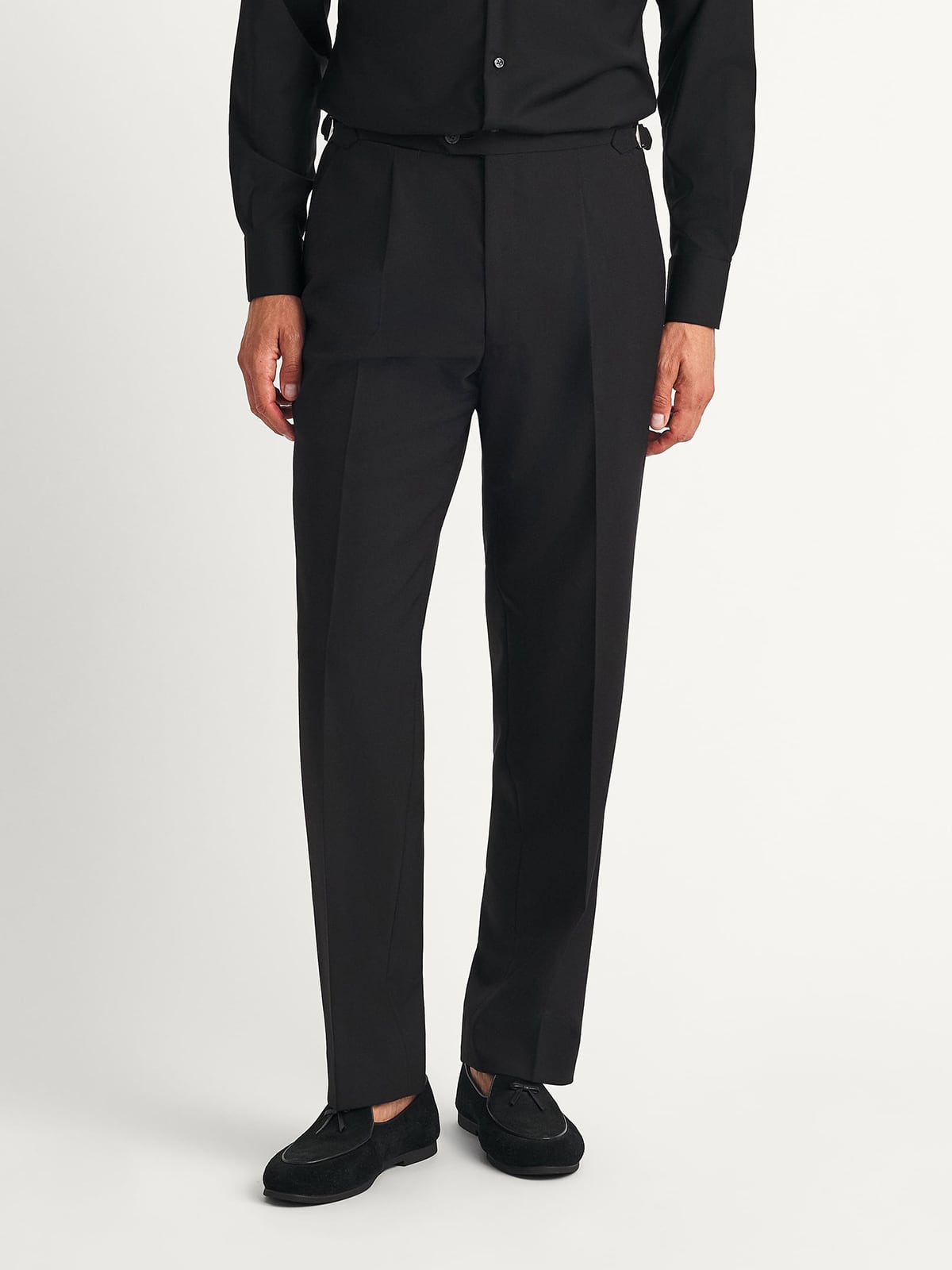 スーツ Dressedundressed Black Tailored Trousers Black 3-Ply Fresco Downing Suit - Custom Fit Tailored Clothing