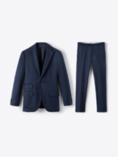 Shop Reda S110s Navy Wool Flannel Allen Suit