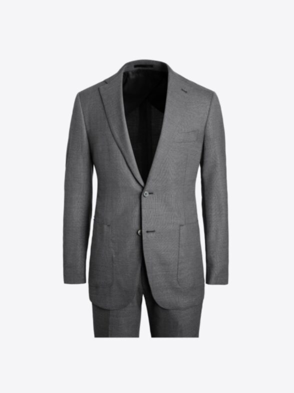 Thumb Photo of Reda Grey Micro Texture Stretch Bedford Suit