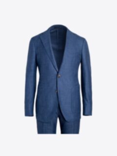 Shop Bedford Royal Blue Wool Silk and Linen Suit