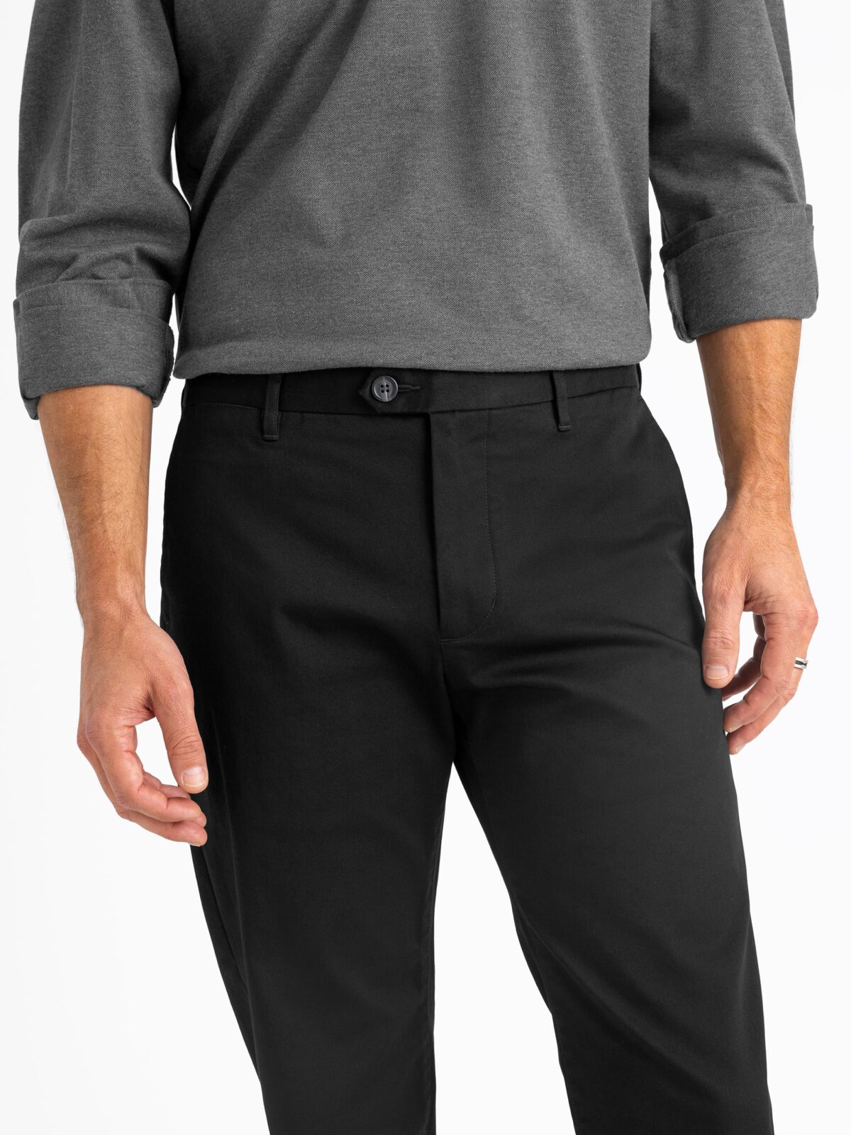 Di Sondrio Black Stretch Chino - Custom Fit Pants