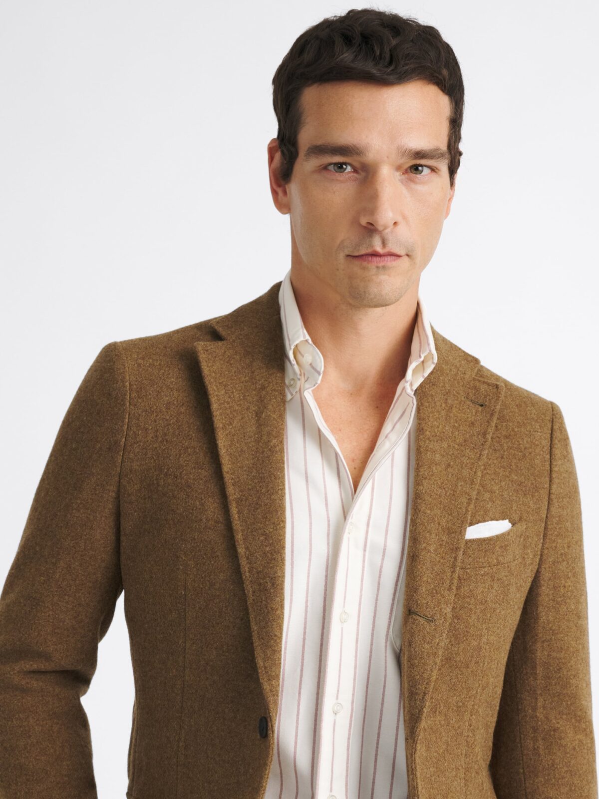 Ochre Shetland Tweed Andover Jacket - Custom Fit Tailored Clothing