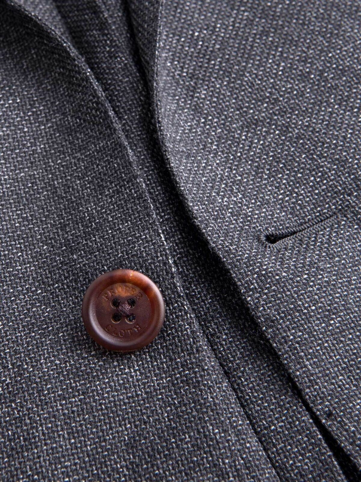 Hudson Grey Melange Wool Hopsack Jacket - Custom Fit Tailored Clothing