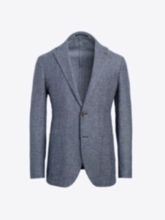 Shop Bedford Glacier Blue Wool and Silk Basketweave Jacket