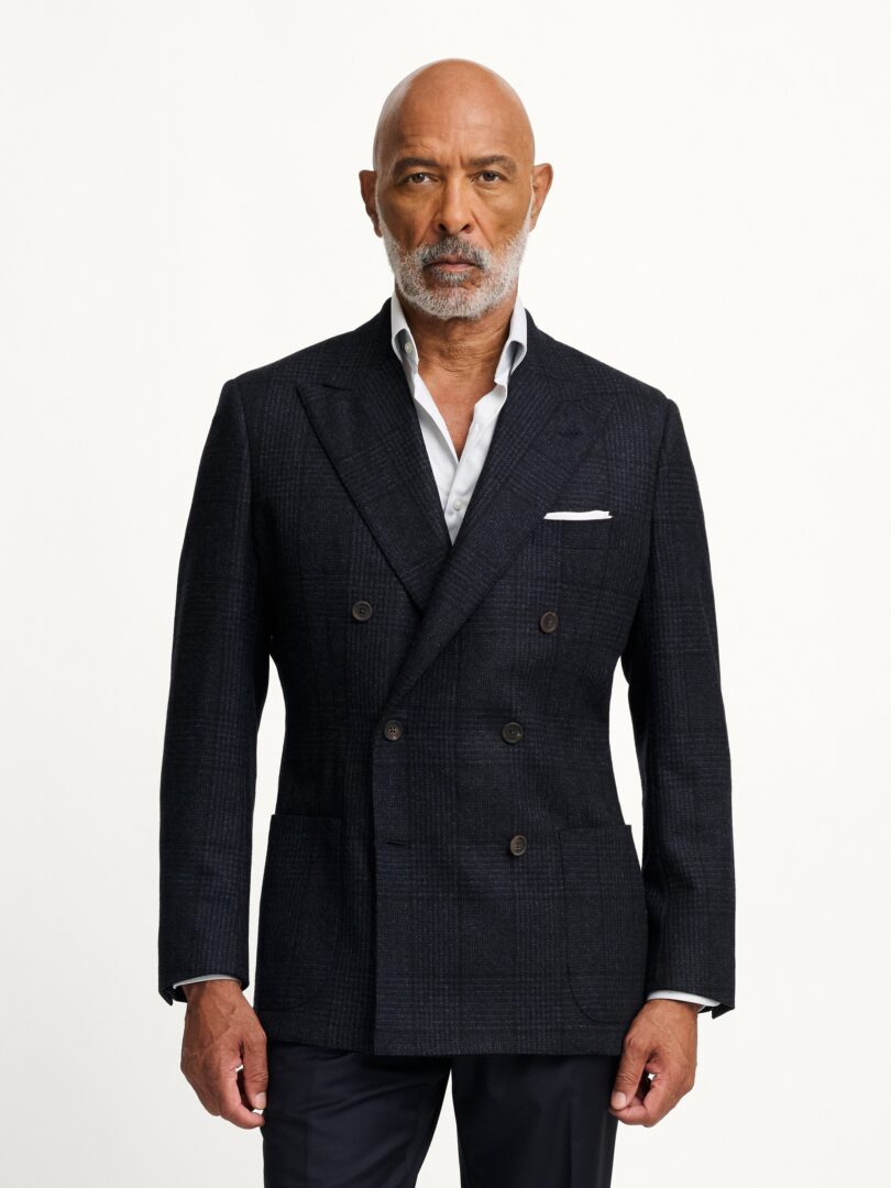 Navy Glen Plaid Italian Flannel Carmine Jacket Thumb Detail
