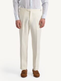 men's ivory dress pants Irish Linen Pant V-neck
