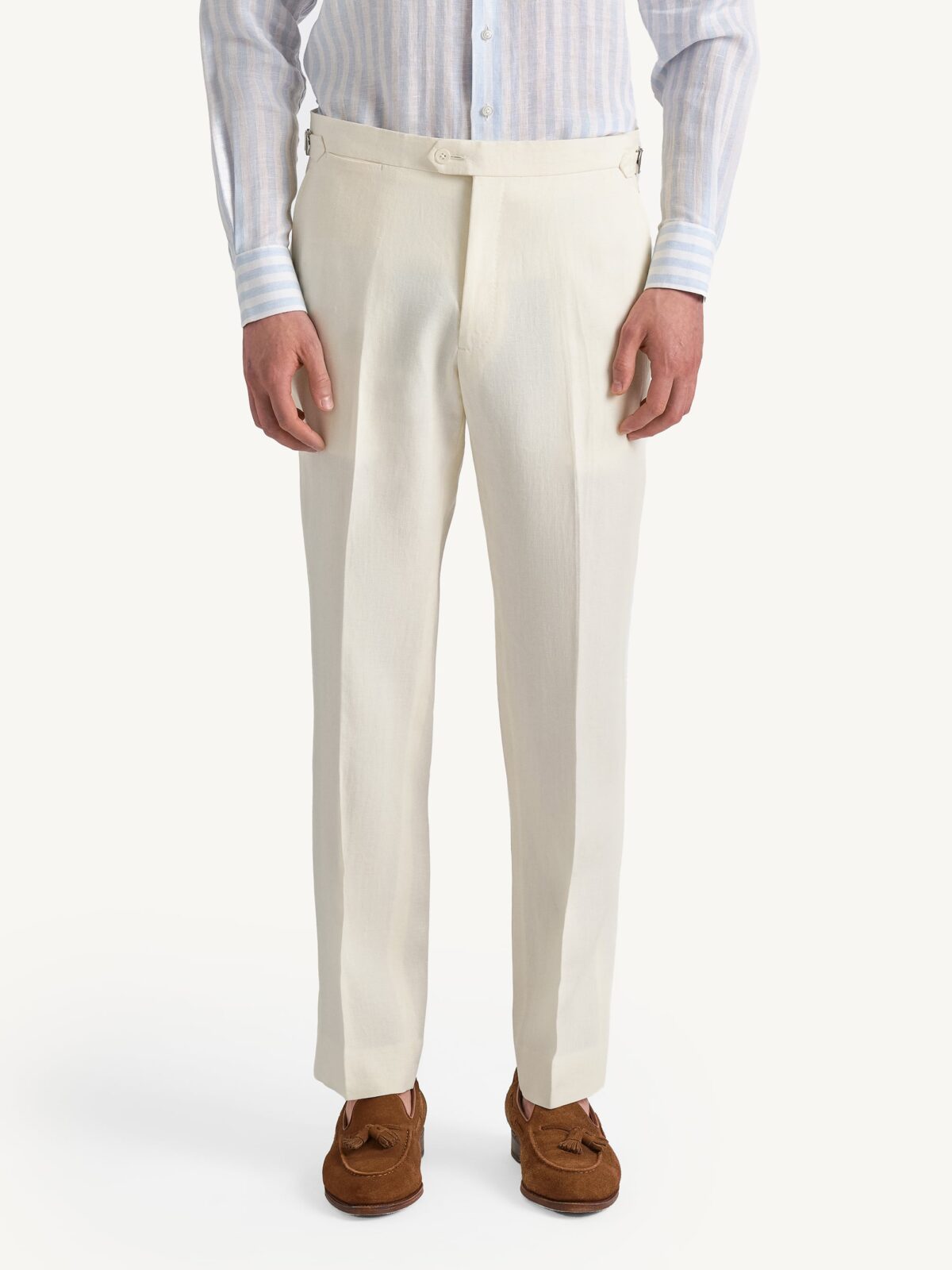 Ivory Irish Linen Dress Pant