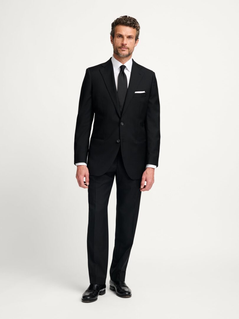 VBC Black S110s Wool Dover Suit Thumb Detail