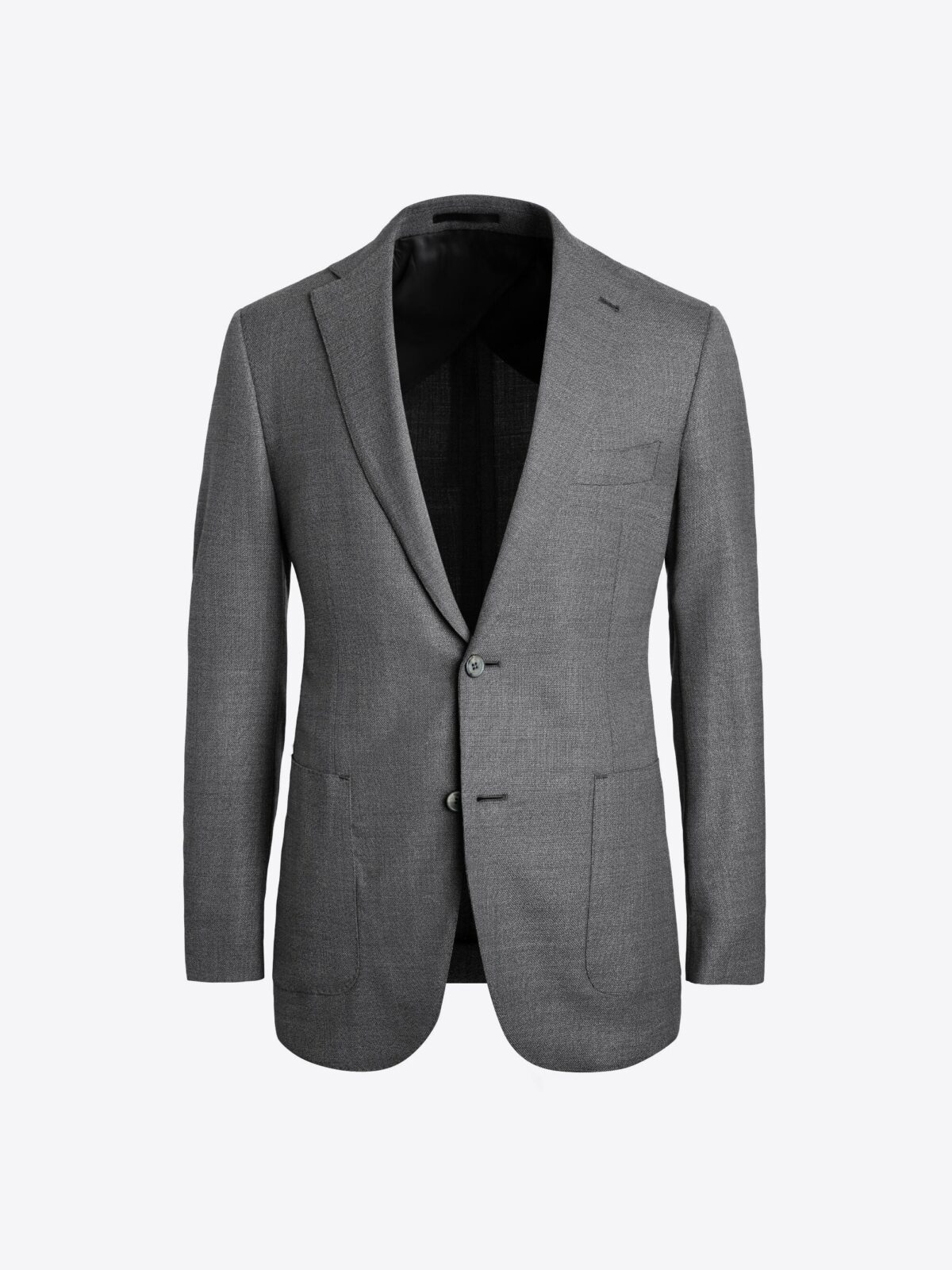 Bedford Grey Micro Texture Stretch Wool Suit Jacket - Custom Fit