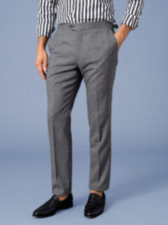 Allen Grey Tropical Fresco Wool Cuffed Dress Pant - Custom Allen Grey Tropical Fresco Wool Cuffed Dress Pant - Custom